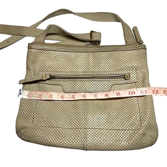 FOSSIL ‘Long Live Vintage’ Embossed Leather Crossbody Bag Tote Satchel - Picture 5 of 12